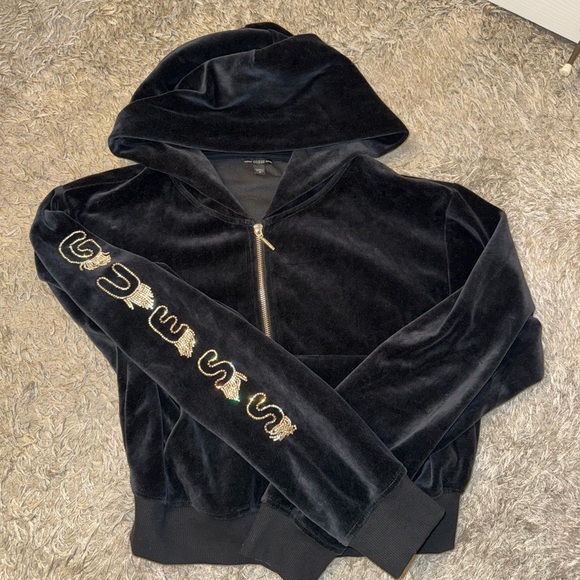 Guess Rhinestone Fringe Cropped Jacket! - Picture 1 of 5